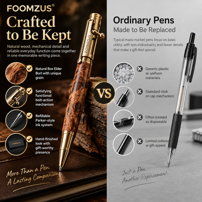 🖊100% Handmade Bolt Action Wooden Bullet PenTM | Crafted From Real Wood & Bullet Casing