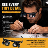Hands-Free LED Magnifying Glasses