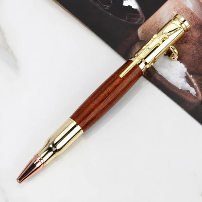 🖊100% Handmade Bolt Action Wooden Bullet PenTM | Crafted From Real Wood & Bullet Casing