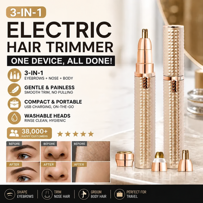 ✂️ 2026 Sale —🔥 Portable Electric Eyebrow Trimmer – Interchangeable Heads 🪒