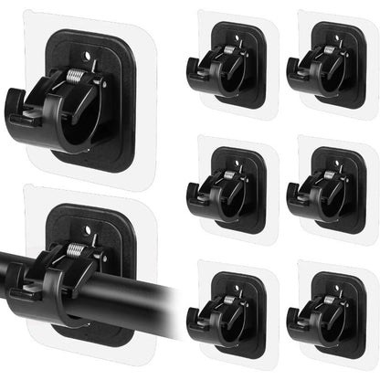 Nail-Free Adjustable Curtain Rod Bracket Holders – Drill-Free & Wall-Safe