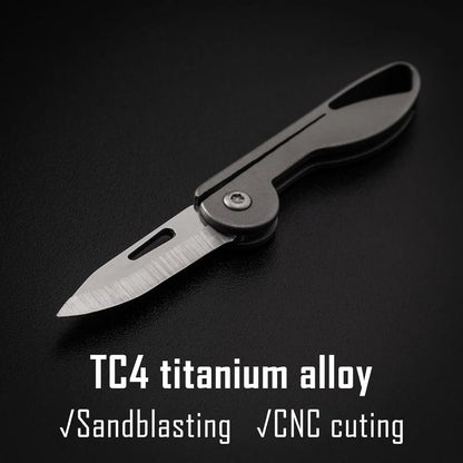 Mini Titanium Alloy Folding Pocket Knife