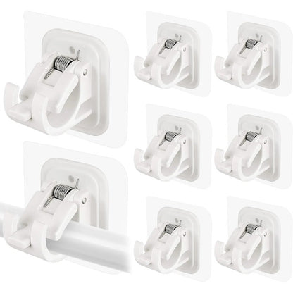 Nail-Free Adjustable Curtain Rod Bracket Holders – Drill-Free & Wall-Safe