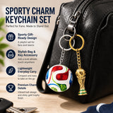 Soccer Trophy Keychain Duo