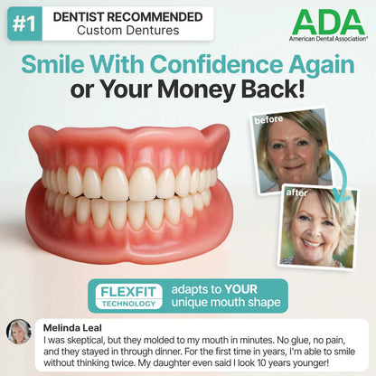 🌎Ends Today: 70% OFF! ⏰Modehealthy™ ADA-Certified Strong Suction Denture