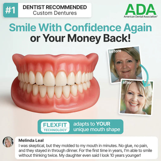 🌎Ends Today: 70% OFF! ⏰Modehealthy™ ADA-Certified Strong Suction Denture