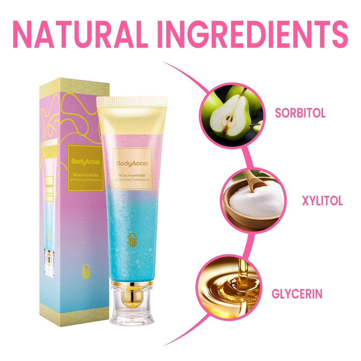 Eptchn Triple Fluoride-Free Whitening Niacinamide Toothpaste