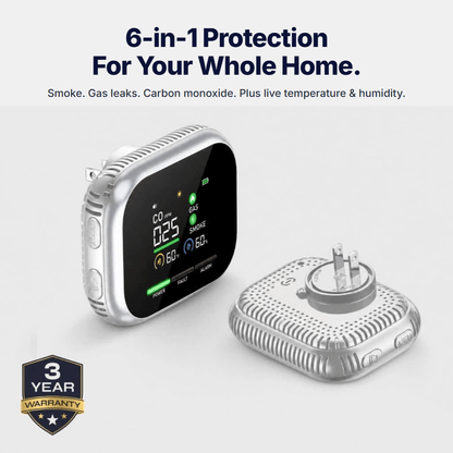 🔥6-in-1 Smoke, Gas & CO Detector